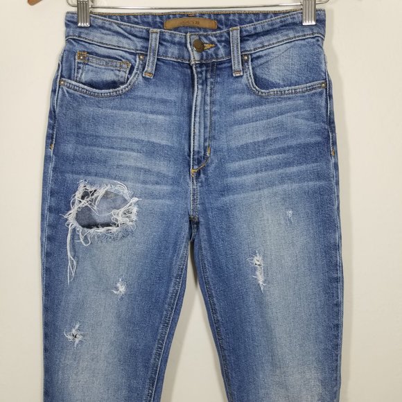 Joe's Jeans The Charlie High Rise Skinny Ankle Distressed Jeans Size 25 - Picture 2 of 7